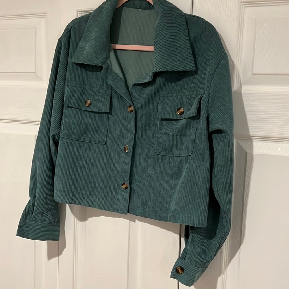 Green corduroy jacket size large